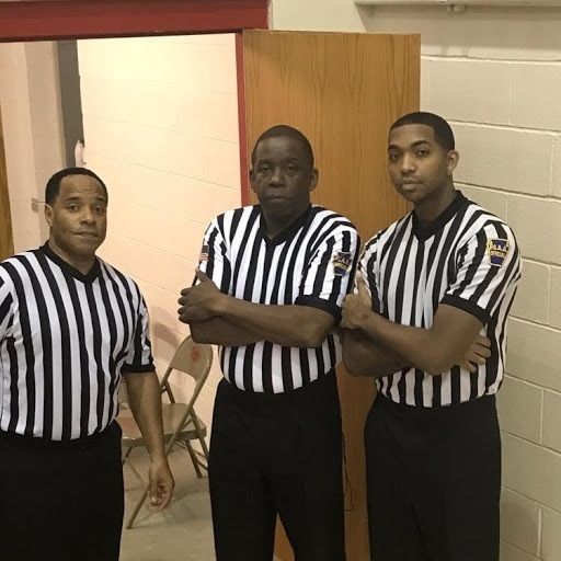 Vince Cunningham, Donnie Johnson and Tyler Scott, ready to go to work in the playoffs.  Young Tyler has a bright future in officiating. 